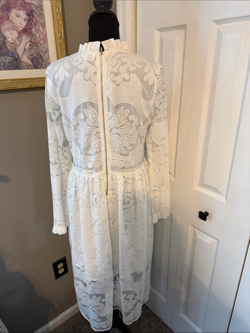 Lace Tea-Length Dress - Picture 3 of 3